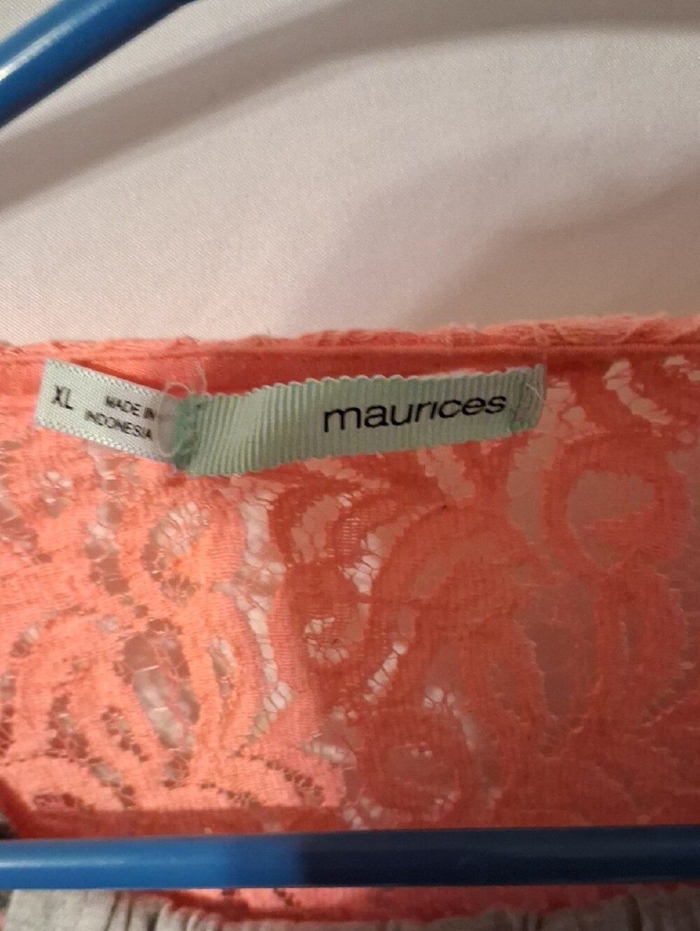 Maurices Coral Lace-Shoulder Cardigan Over Floral Tank - Picture 5 of 8